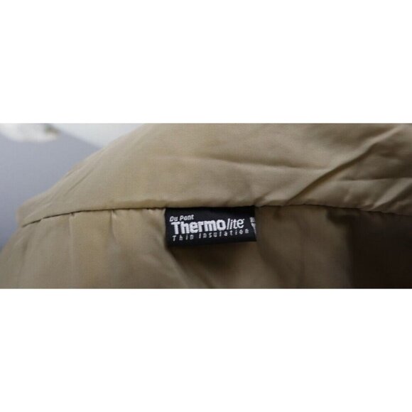 VINTAGE 80S 90S WOMEN'S BEIGE COAT - MONICA GRAY - REMOVABLE LINER & HOOD - S - Picture 12 of 13